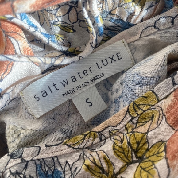 Saltwater LUXE S Floral Peplum Blouse Top - Picture 2 of 10